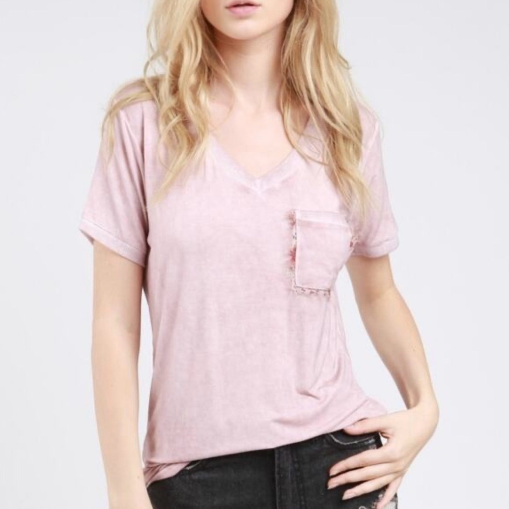 POL Short Sleeve Pocket Tee in BLUE - Picture 5 of 5